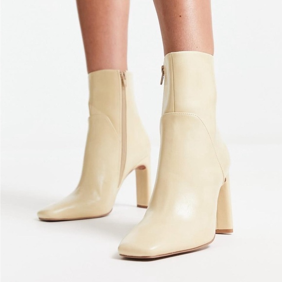 Asos Embassy Square Toe High Heeled Ankle Boots New Size 8 - Picture 1 of 16